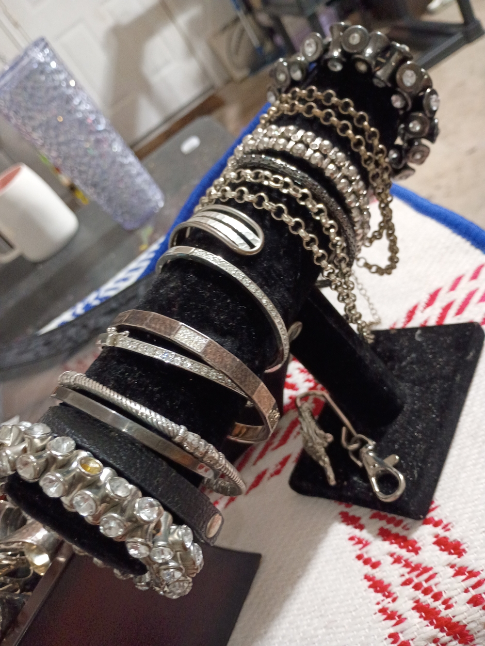 Silver-Tone Women's Bracelet Set - Sleek Mixed Metal Stacking Collection